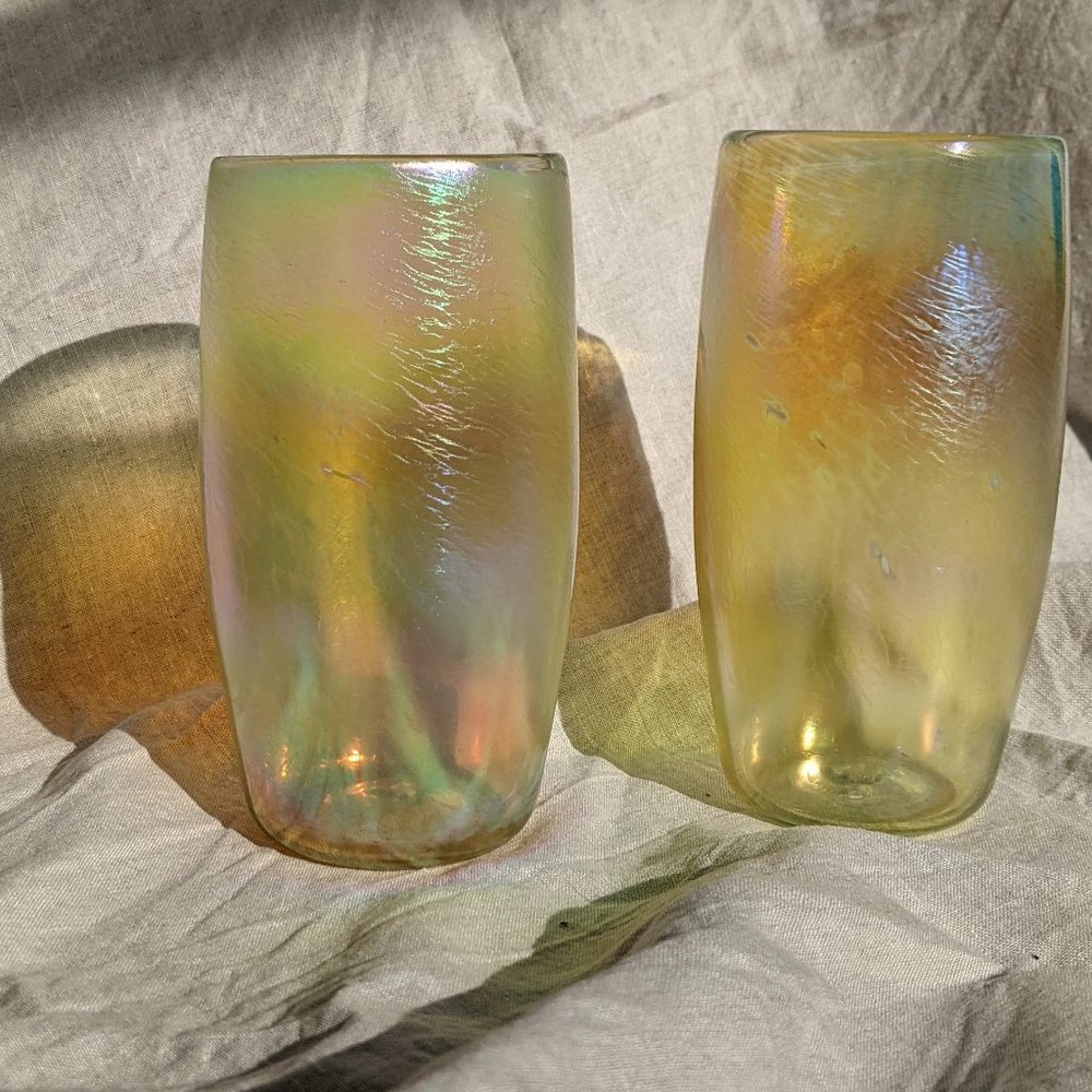 Sirius Glassworks Iridescent Gold Drinking Glasses / Tumblers - Picture 1 of 6